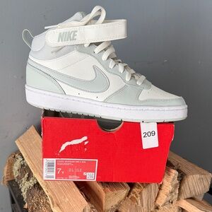 Nike Kids' Gray and White High-Top Sneakers